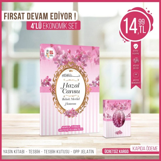 4'lü Jelatinli Pembe Mevlid Seti-117