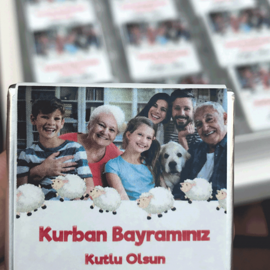 Bayram Çikolatası- Kare Karton Kutu B034