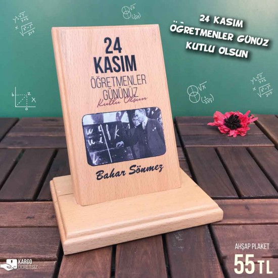 Öğretmenler Gününe Özel Ahşap Plaket 113