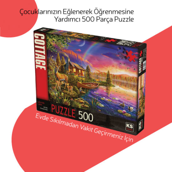 Lakeside Cabin 500 Parça Puzzle