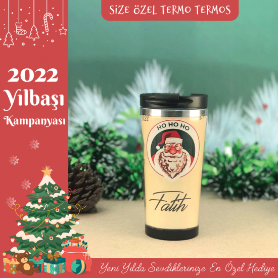 Yılbaşına Özel Tasarımlı Termos Bardak - Y2048