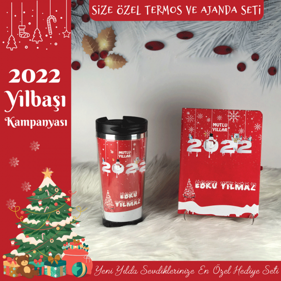 Yılbaşına Özel 2021 Temalı Termos Ve Ajanda - Y2054