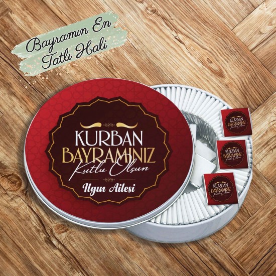 Bayram Çikolatası-Yuvarlak Metal Kutu B052