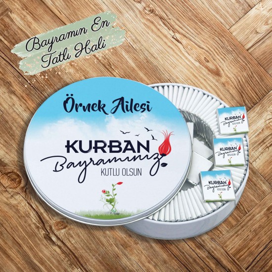 Bayram Çikolatası-Yuvarlak Metal Kutu B054